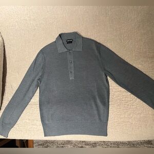 Tom Ford Mulberry Silk Long-Sleeve Polo